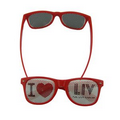 Plastic Retro Sunglasses with sticker